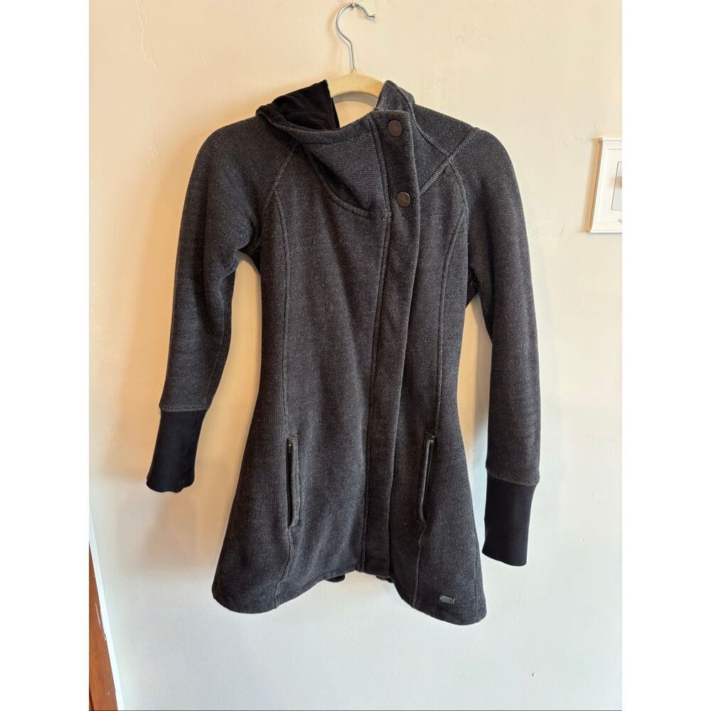 The North Face Dionne Plush Coat Sweater Jacket Size XS Gray Hooded Full Zip